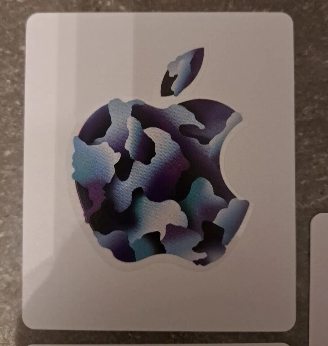 5 Apple Logo Stickers from Apple Gift Cards - NEW