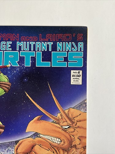 Teenage Mutant Ninja Turtles #6 (1987) 9.2 NM Mirage 2nd Print Variant Rare - Picture 5 of 10