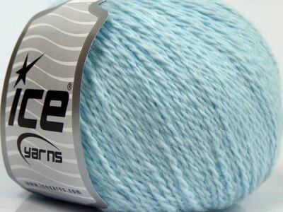 Light Blue Angora Cashmere 68759 Ice Yarns Luxury Blend Sport Weight 50gr 218yds