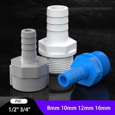 Male  Female Thread PVC Fittings Pipe Connector Adaptor 8/10/12/16mm 1/2" 3/4"