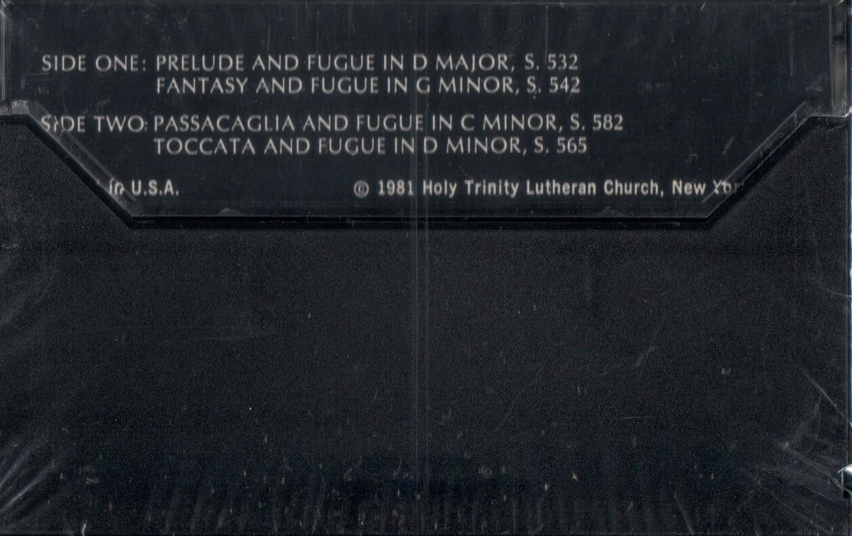 Bach Organ Music Prelude Fantasy Passacaglia Toccata And Fugue Sealed Cassette - Image 2 of 3