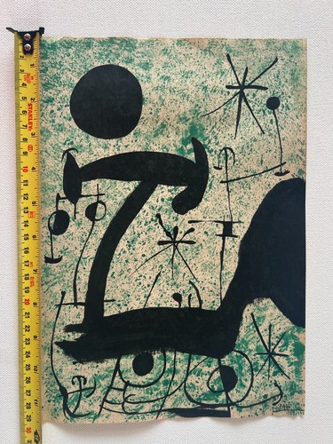JOAN MIRO Drawing on paper (Handmade) signed and stamped mixed media. - Picture 4 of 5
