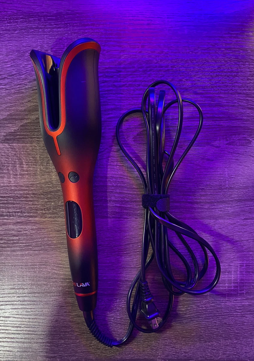 CHI Lava Spin N Curl Professional Curling Iron Black Red