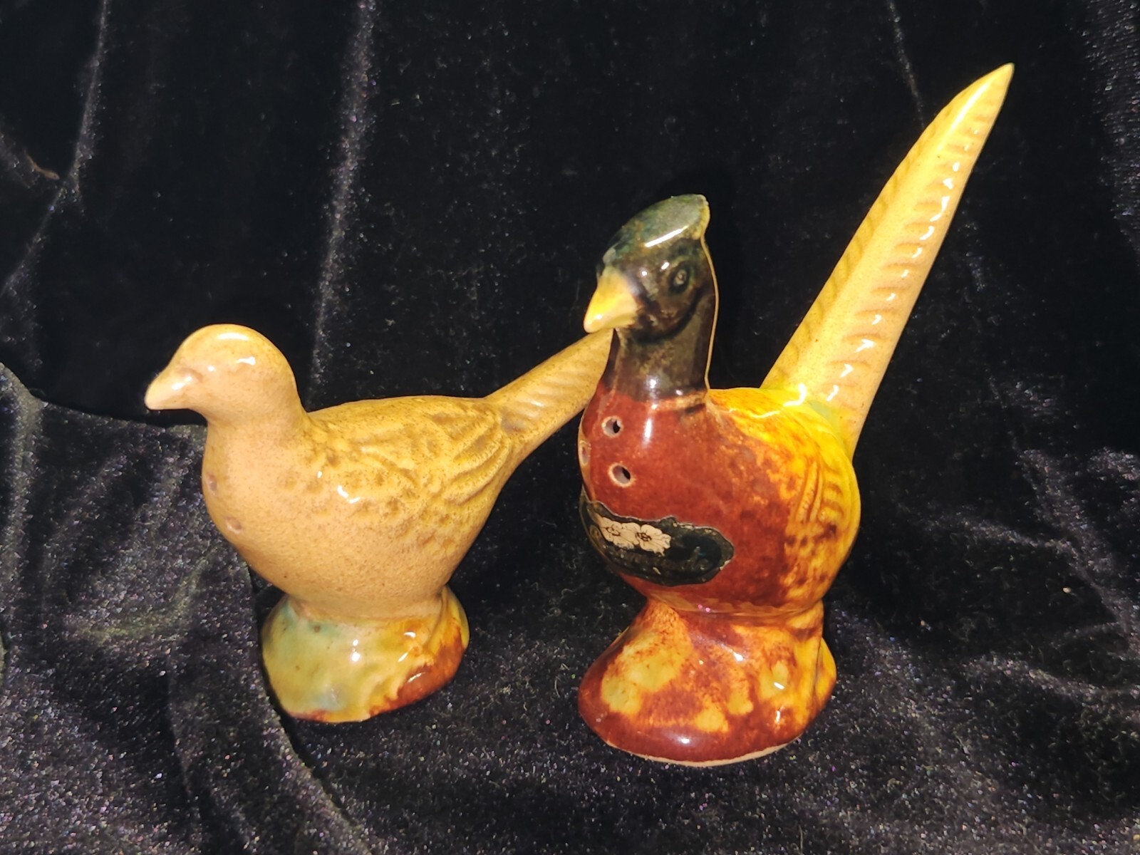 Vintage PHEASANT Salt and Pepper Shakers Rosemeade No. Dak. Decor