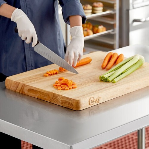 Tabla de cortar madera de 24" x 18" x 1 3/4" comercial restaurante bloque de carnicero macizo - Imagen 6 de 12