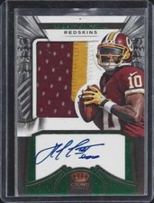 ROBERT GRIFFIN III 2012 CROWN ROYALE GREENE SILHOUETTE 3 CLR PATCH AUTO RC /49