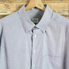 Armani Collezioni Mens button Shirt Size 43 Long Sleeve cotton Made in Italy
