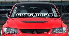 Windshield decal car sticker banner graphic window Jdm kanji fit/for Mitsubishi 