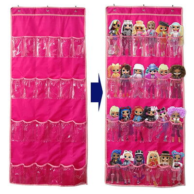 Hanging over Door Toy Storage Organizer (24 Pockets), Compatible with LOL OMG Do
