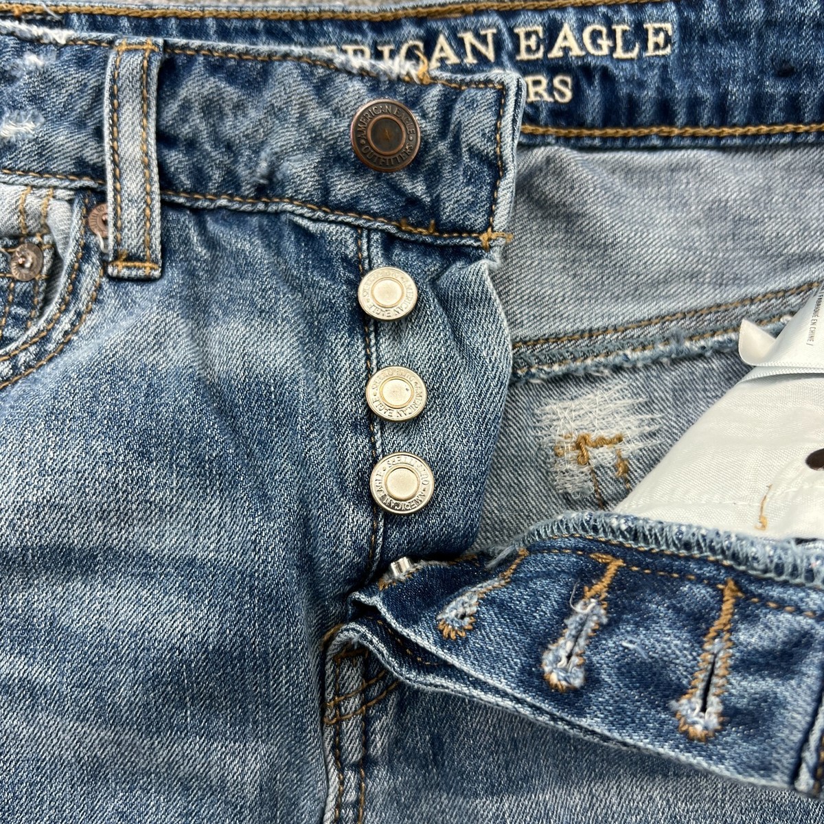 アメリカンイーグル American Eagle Skirt Size 0 Womens Cut Off Button Fly Stretch