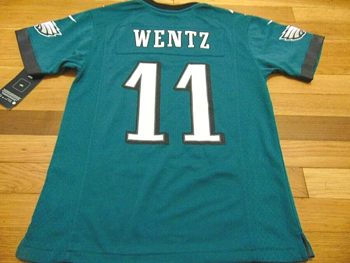 NIKE NFL ON FIELD PHILADELPHIA EAGLES CARSON WENTZ JERSEY SIZE YOUTH M 10 12