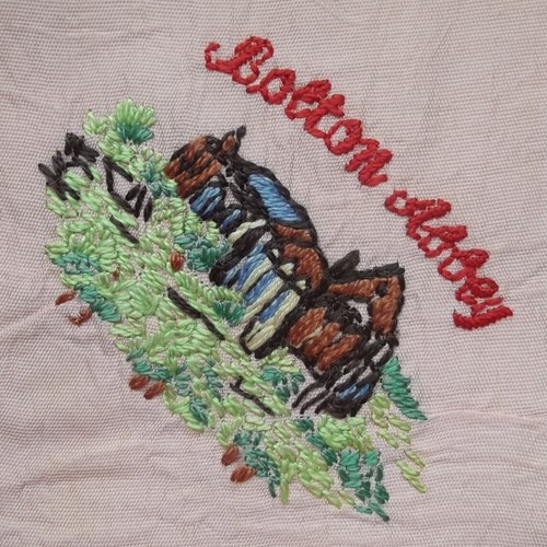 Handkerchief Vintage Top Pocket Square Hanky 1930s 1940s Bolton Abbey - Picture 10 of 12