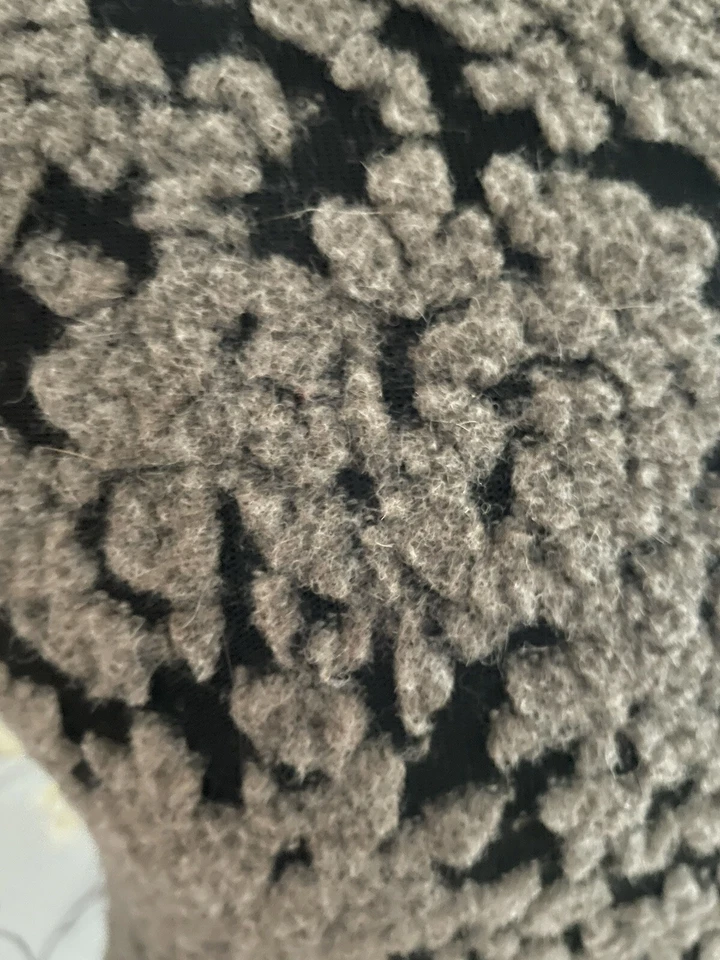 Phase Eight Flocked Straight Shift Dress Size 8 Black & Beige Wool Blend Office - Image 3 of 4