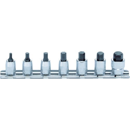 Koken 1/4 (6.35mm) SQ. Hex bit socket rail set L25mm 7 pcs RS2010M