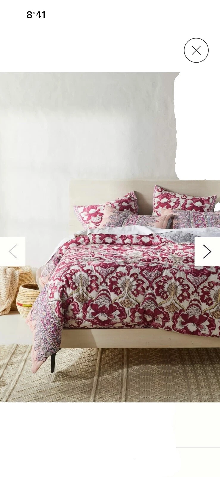 Ropa de cama floral Anthropologie