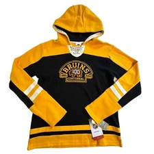 NWT NHL Bruins Ageless Revisited 100th Lacer Fleece Hoodie Youth XL 18/20