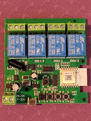 4 Channel 12V ZigBee Relay Switch with Clean , Adjustable Self-Lock and Momen...