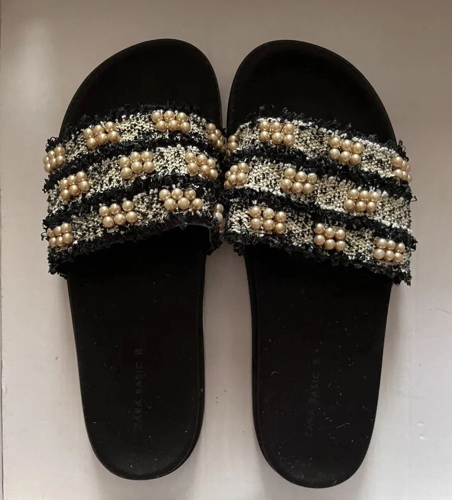 Pearl zara sandals sales