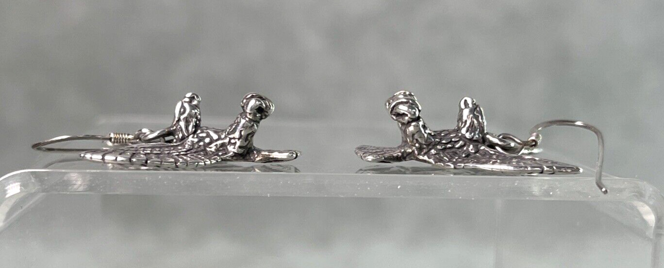 3 Dimensional Eagle Landing Earrings Sterling Sil… - image 9