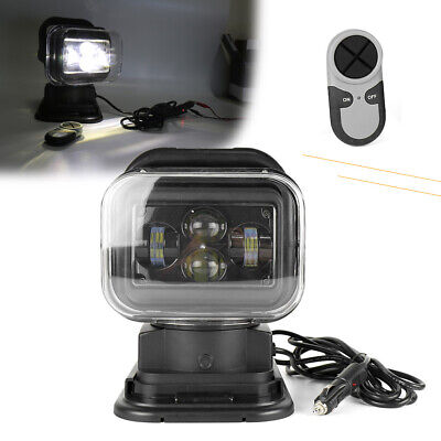 CREE 50W 360° Led Remote Control Search Light Lamp Fit Boat SUV Camping New Car 