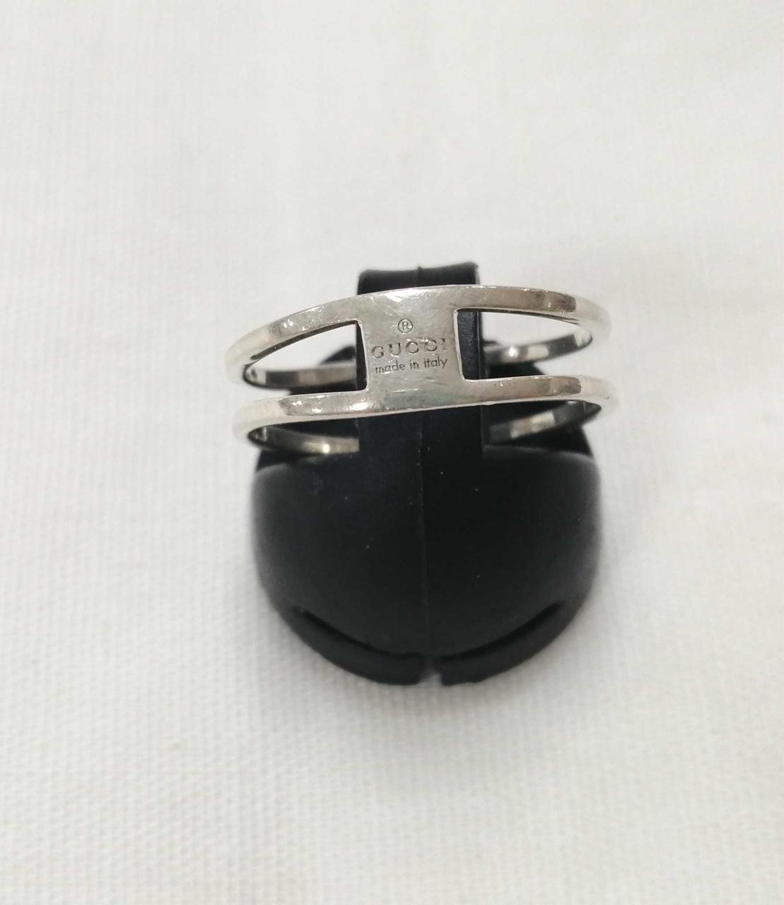Gucci Interlocking G Slim Open Band Ring 925 Ster… - image 3