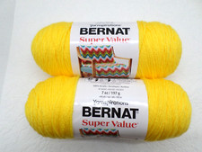 Bernat Super Value Yarn    7 oz   Lot of 2    Sunshine