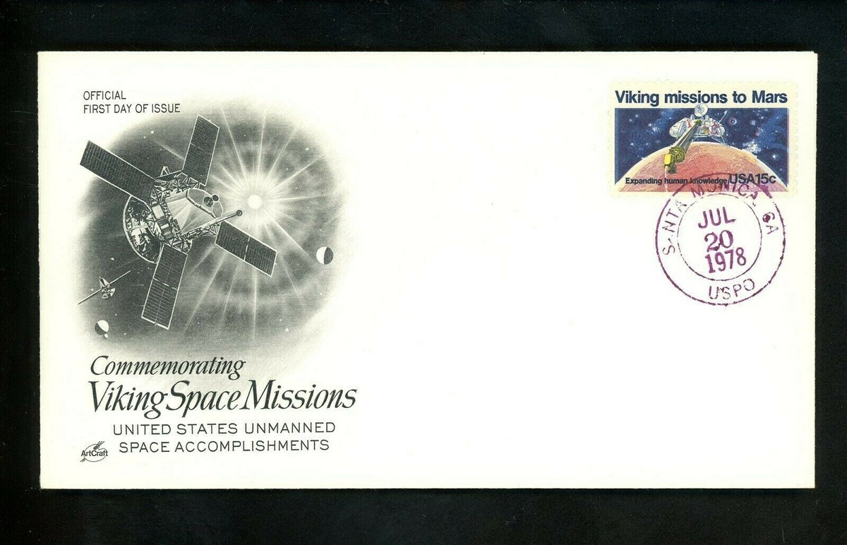 US FDC #1759 Artcraft 1978 Santa Monica CA Viking Space to Mars