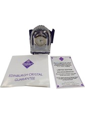 Edinburgh Crystal Limited Edition Desk Clock Millennium 2000 Special Edition