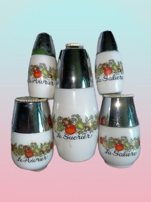 Vtg 70s GEMCO S&P Shakers La Saliere Le Poivrier Sugar Shaker La Sucrier VGUC