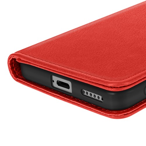 Avizar Case for Honor 300 Pro Clapet Wallet and Video Holder, Red - Picture 4 of 5