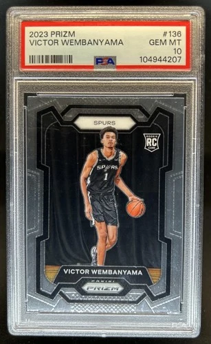 2023-24 Panini Prizm Victor Wembanyama RC Rookie #136 Spurs PSA 10 GEM MINT