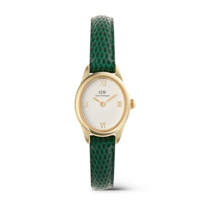 Daniel Wellington Ophelia Mini Green Lizard White Guilloché Gold