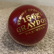 NEW Graydon Red Leather Senior Stroke Special Cricket Ball 156g made in Pakistan