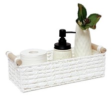 Small Storage Basket Wicker Baskets for Organizing with Handle Decorative