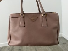 PRADA Pink Satchel Top Handle Double Zip Gold...