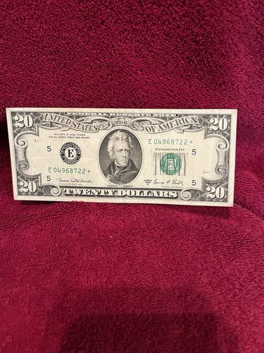 1969 Star Note ,twenty Dollar Bill