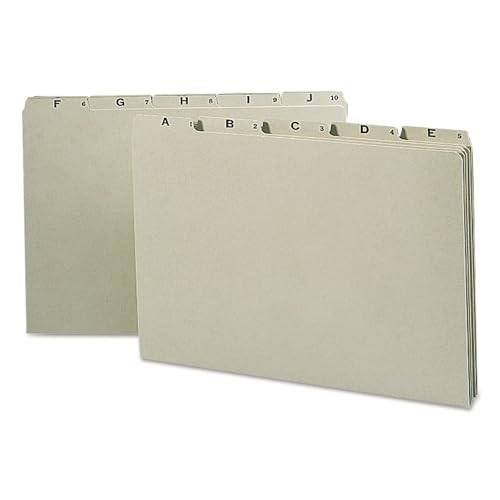 Smead 100% Recycled Pressboard File Guides, 1/5-Cut  Assorted Colors , Styles 