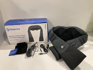 Etekcity Wireless Shiatsu Neck and Shoulder Massager EM SN8S