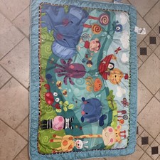 Fisher Price Baby Play Zone Animal Adventure Quilt 55” x 38.5” RARE 2012 EUC