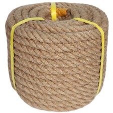 Twisted Manila Rope 3/4 in x 50 ft Jute Rope Natural Hemp Rope for Crafting S...