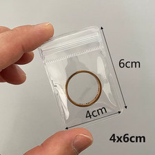 20Pcs Transparent PVC Jewelry Pouches Bags Anti-Oxidation Zip Lock Storage Bag