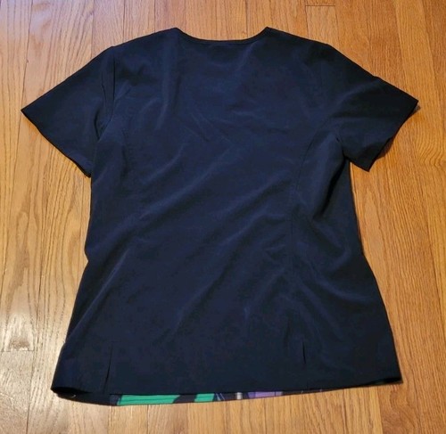 Maleficent Cherokee Scrubs Tooniforms Disney V Neck Top TF637 VIID Sz Sm - Picture 6 of 9