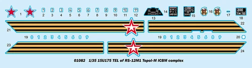 Trumpeter 01082 1/35 15U175 TEL OF RS-12M1 TOPOL-M ICBM COMPLEX - Imagen 12 de 12