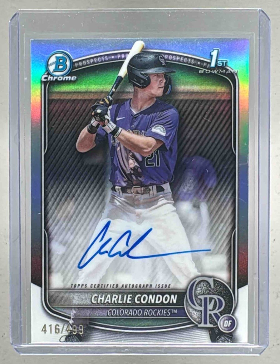 Charlie Condon 2025 Bowman Chrome Refractor Auto 1st RC 416/499