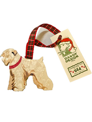 Soft Coated Wheaten Terrier Breed Xmas Ornament By Dandy Design Made In The USA