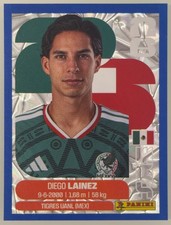 Diego Lainez Panini FIFA World Cup 2026 Blue Crumple Parallels Sticker