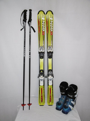VÖLKL '' RACETIGER '' SKI JUNIOR ALLROUND CARVER 120 CM + SKISCHUHE GR.: 38 IM SET