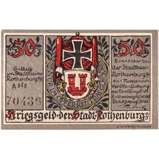 [#292547] Germany, Rothenburg, 50 Pfennig, 1921-06-24, UNC(63)