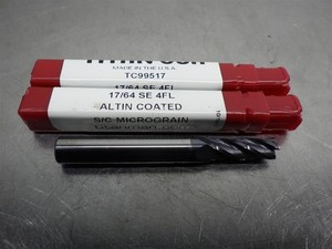 2 NEW! TITAN USA 17/64" Carbide 4FLT Endmill 3/4" LOC 2-1/2" OAL #TC99517