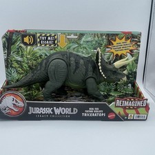 Jurassic World Reimagined Real Feel Triceratops Roaring Dinosaur Figure JLD29